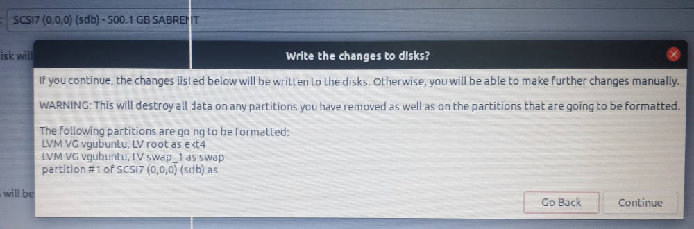 asks before deleting partitions