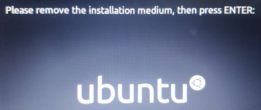 remove installation media